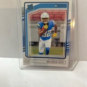 Donruss Rated Rookie Football Card 2024 Brenden Rice #382